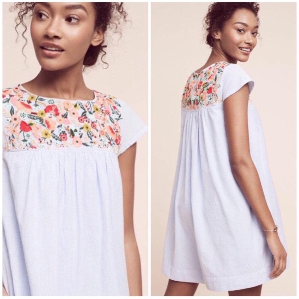 Anthropologie Chrissy Embroidered Tunic